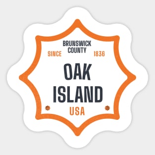 Oak Island, NC Summertime Vacationing Sun Signs Sticker